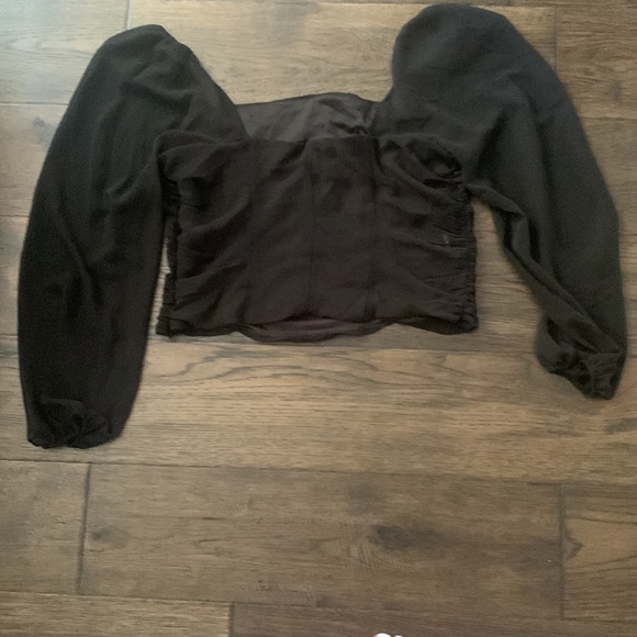 New black DYNAMITE blouse size large - Picture 4 of 8